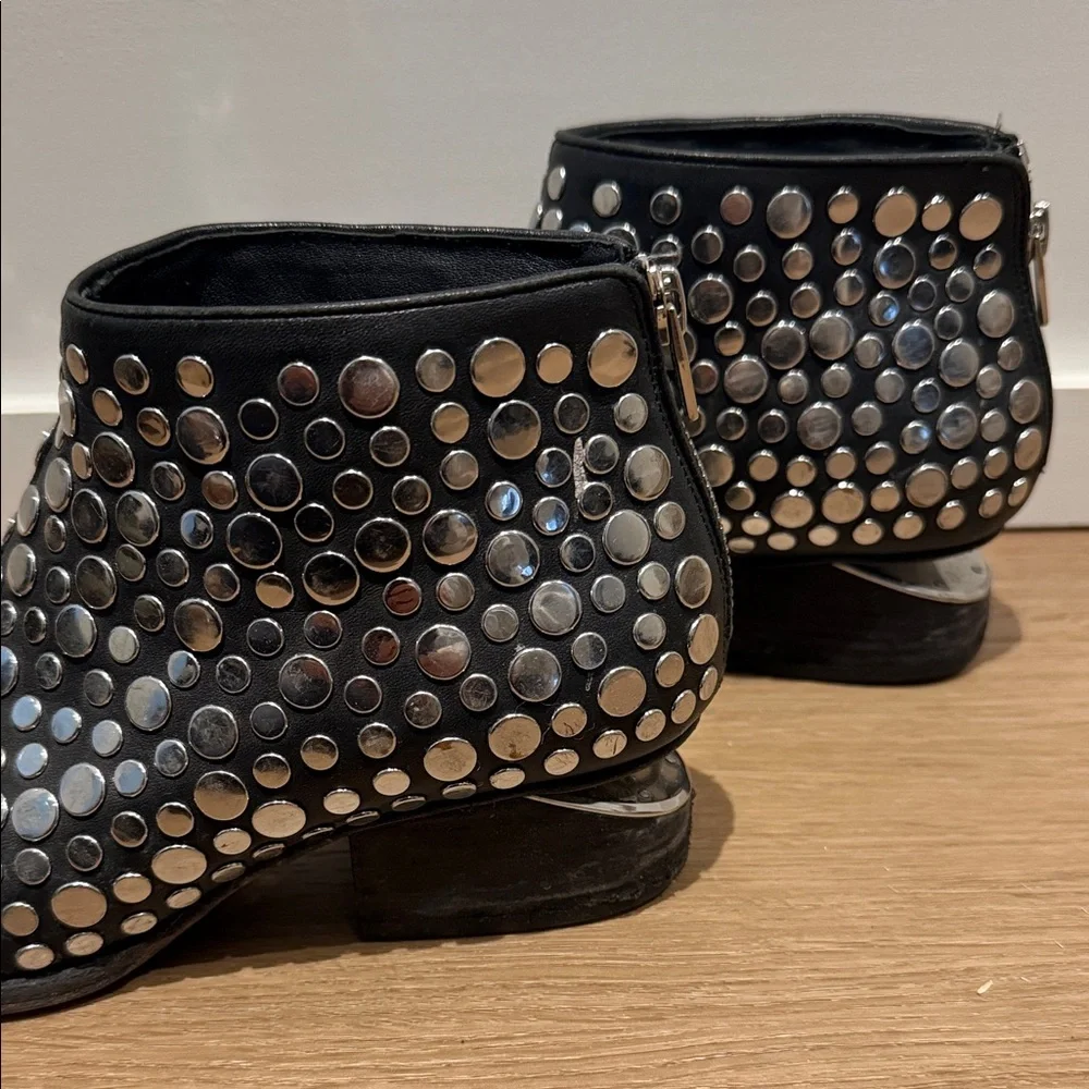 Studded Alexander Wang Black Ankle Boots - Picture 2 of 4